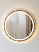 Зеркало со встроенной подсветкой Luxury Wood Perfection Slim LED ясень темный D550 мм 