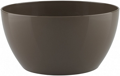 Горшок пластиковый Artevasi SAN REMO BOWL круглый 4л мокко 