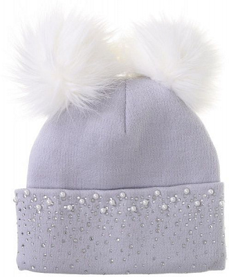 Шапка для дівчаток Pompona р.52-54 сіро-блакитний 20 Z P 28 ПП