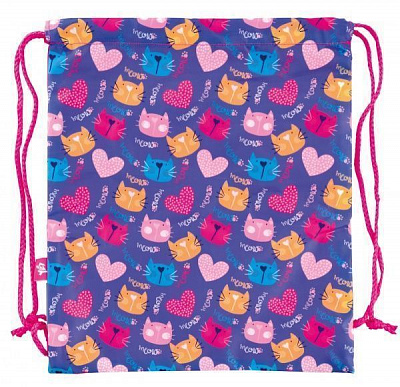 Сумка-мішок YES SB-10 Loving Cats фіолетовий (557442)