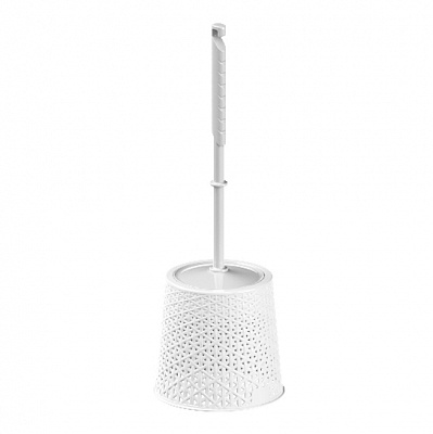 Йоржик для унітаза Ротанг із кришкою білий WC0510