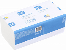Бумажные полотенца UP! (Underprice) белые 19,7x21 см двухслойная 120 шт.