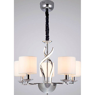 Люстра подвесная Strotskis Contessa пульт ДУ LED 16 Вт 5x40 Вт E14 хром/белый 422/5 