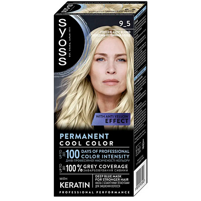 Стойкая крем-краска Syoss SalonPlex 9-5 жемчужный блонд 115 мл