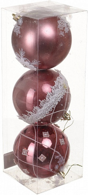 Набор елочных шаров Комплект № 12 d 100 мм 3 шт./уп.