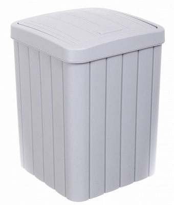 Відро для сміття RIO 205х205х280 мм 10 л світло-сірий