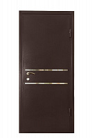 Дверь входная Медведь Street дуб темный / шагрень 2040x850 мм правая