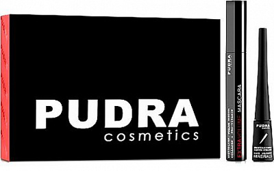 Pudra Cosmetics Туш + рідка підводка чорний 10 мл