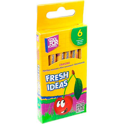 Крейда воскова 6 кольорів E60704 Cool For School