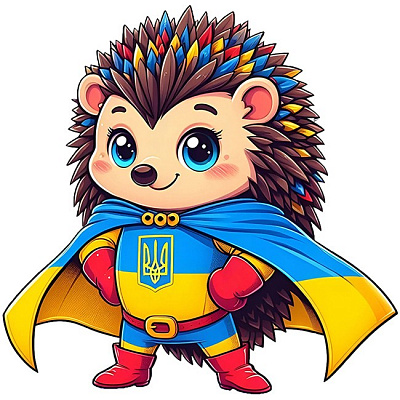 Набор со стразами (наклейка) Ижик-защитник 10x10 см GoToArt