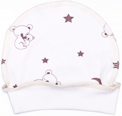 Шапочка дитяча Bambinelli Ведмедик білий із малюнком