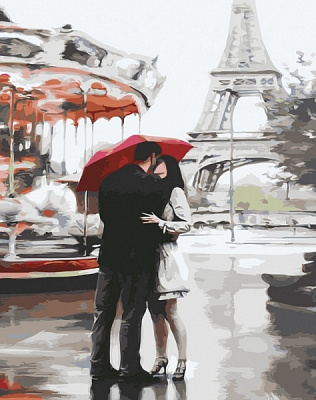 Картина по номерам Любовь в Париже bk_1305 40x50 см BookOpt 