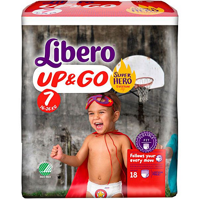 Подгузники-трусики Libero Up&Go 7 16-26 кг 16 шт.