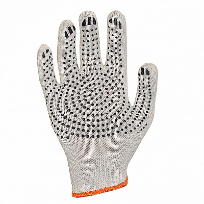 Перчатки HOME белые с покрытием ПВХ точка XL (10) MB 101