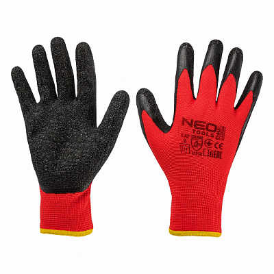 Рукавички NEO tools з покриттям латекс XL (10) 97-645K