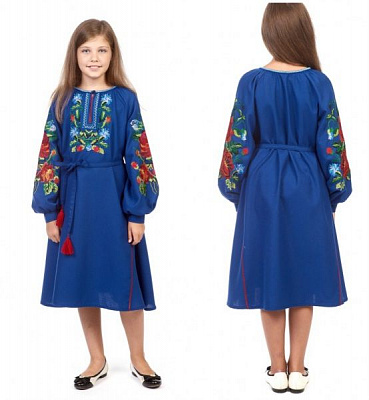 Платье Эдельвика р.158 синий 872-18/00 