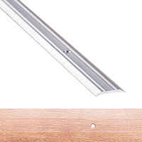 Поріжок алюмінієвий 5-А Лугалпроф профільований з отворами 3х25x900 мм дуб натуральний 