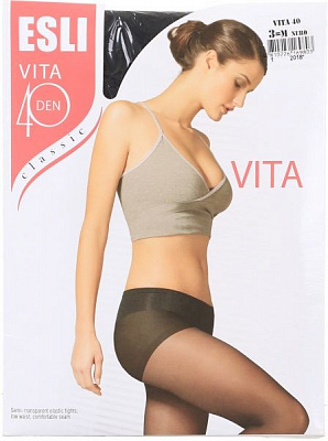 Колготки жіночі ESLI Vita Vita 40 den Nero р. 3 чорний