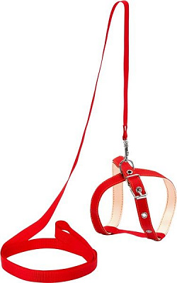 Повідець-шлея Collar капронова 1,4х130 см червоний