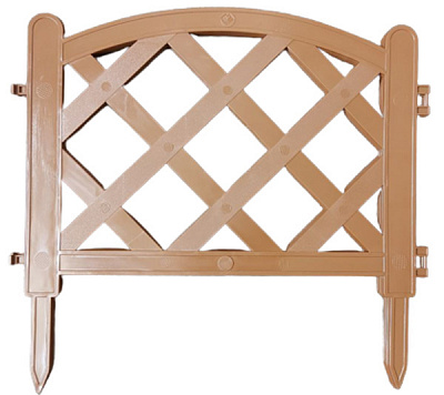 Декоративное ограждение для клумб Тірапласт Гамбург 4 шт. коричневый