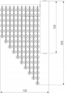 Бра Strotskis Mab 2x60 Вт E27 хром 3102/2 