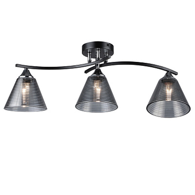 Люстра стельова Victoria Lighting 3x60 Вт E27 чорний Karen/PL3 black