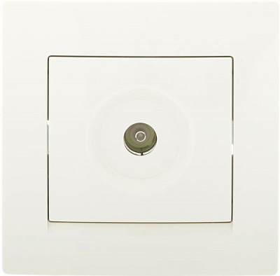 Розетка TV проходная UP! (Underprice) One Plus кремовый 706-0303-129