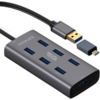 USB-хаб Promate EzHub-7 7хUSB 3.0 Grey