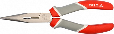 Тонкогубцы YATO l=200мм [6/60] никелированные YT-2018