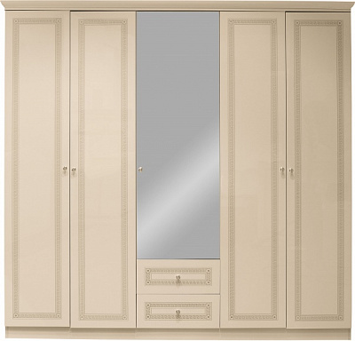 Шкаф Embawood Стелла 5-дверный кремовый 