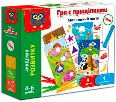 Гра Vladi Toys з прищіпками Маленький логік VT5303-11