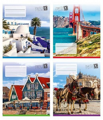 Комплект зошитів 48 аркушів у клітинку Місто Поліграфіст