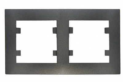 Рамка подвійна Makel Rizz горизонтальна димчастий 88050702
