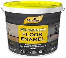 Эмаль Maxima для деревянных и бетонных полов желто-коричневый глянец 0,9л