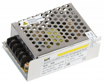 Драйвер IEK 12 В 30 Вт IP20 LSP1-030-12-20-33-PRO ДЖМН-PRO