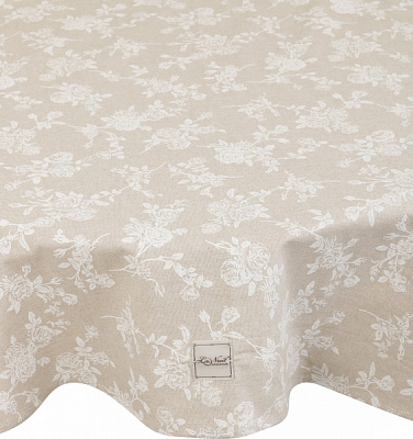 Скатерть Шале розы d200 бежевый La Nuit 