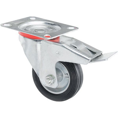 Колесо поворотне с площадкою и гальмом d85 АБ