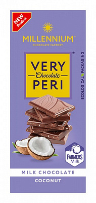 Шоколад Millennium молочный с кокосовой стружкой Very Peri
