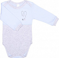 Боди детское для мальчика Baby Veres Honey bunny цельный р.68 голубой 