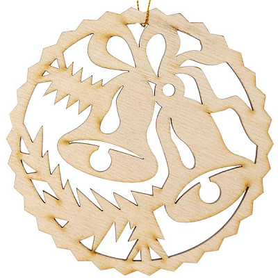 Украшение новогоднее Звонок в круге 1304