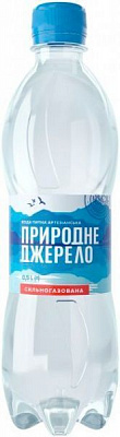 Вода Природне джерело питьевая артезианская газированная 0.5 л (4820097892021)