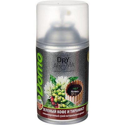 Сменный баллон для автоматического освежителя воздуха Domo Dry Aroma Зеленый кофе и тирамису 250 мл