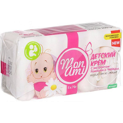 Мыло Mon Ami детское с ромашкой и чередой 5 шт 70 г