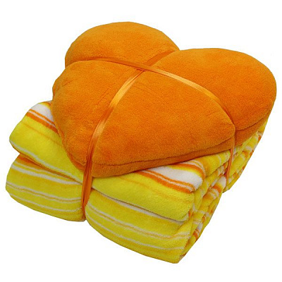 Набор La Nuit Heart Orange плед 140x190 см + подушка 35x35 см