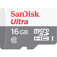 Карта пам'яті SanDisk microSDHC 16 G Ultra C10 80MB/s + SD adapter SDSQUNS-016G-GN3MA