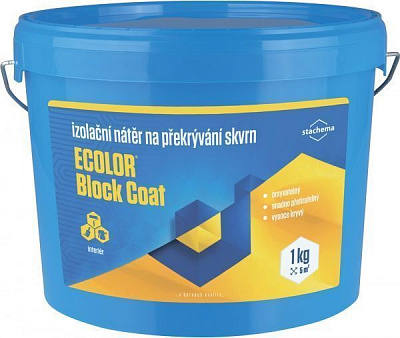 Краска-грунт акриловая STACHEMA Ecolor Block Coat мат белый 1кг 