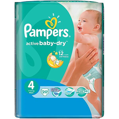 Подгузники Pampers Maxi 7-18 кг 20 шт