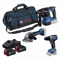 Набір електроінструментів Bosch Professional GSR 18V-65+GBH 18V-22+GWS 18V-8 0615A50094