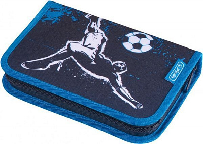 Пенал 31 предмет Kick It 50020997 Herlitz темно-синій