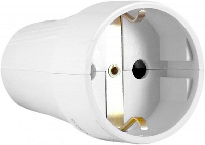 Розетка переносная Makel с заземлением 250В 16А IP20 ABS-пластик белый